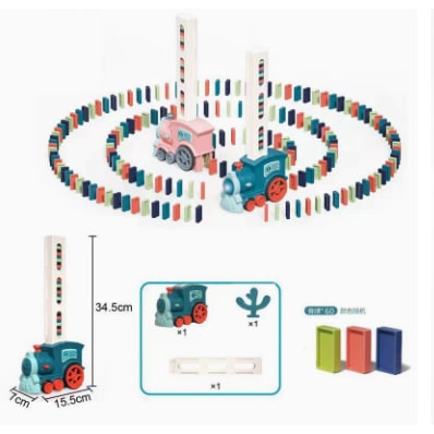 Train à dominos électrique avec distributeur automatique
