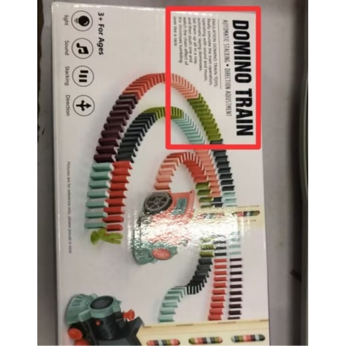 Train à dominos électrique avec distributeur automatique