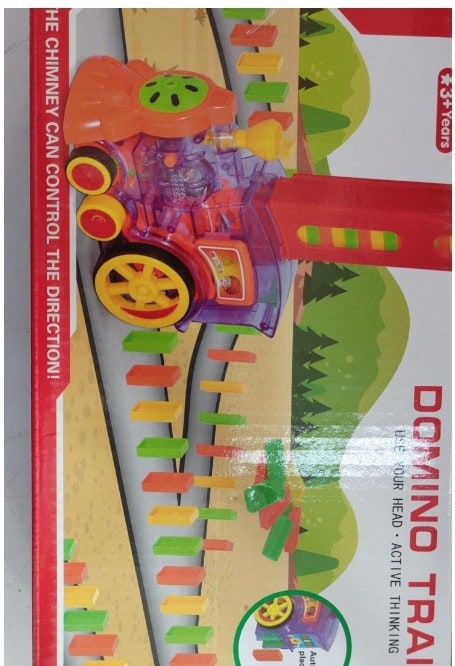 Train à dominos électrique avec distributeur automatique