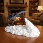 Lampe dragon imprimée en 3D avec éclairage LED orange