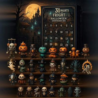 Calendrier d'Halloween à figurines miniatures