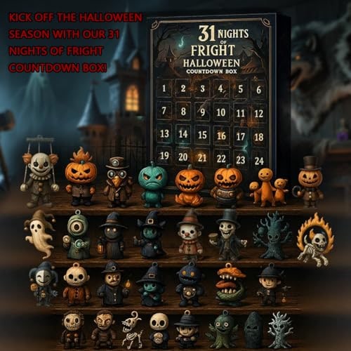 Calendrier d'Halloween à figurines miniatures