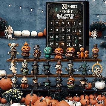 Calendrier d'Halloween à figurines miniatures