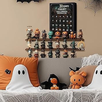 Calendrier d'Halloween à figurines miniatures
