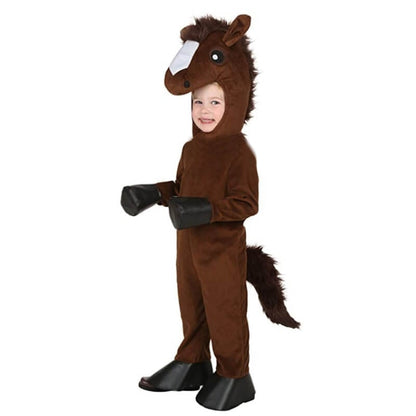 Déguisement enfant d'animal en polaire avec capuche et queue
