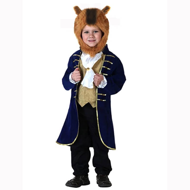 Déguisement enfant d'animal en polaire avec capuche et queue