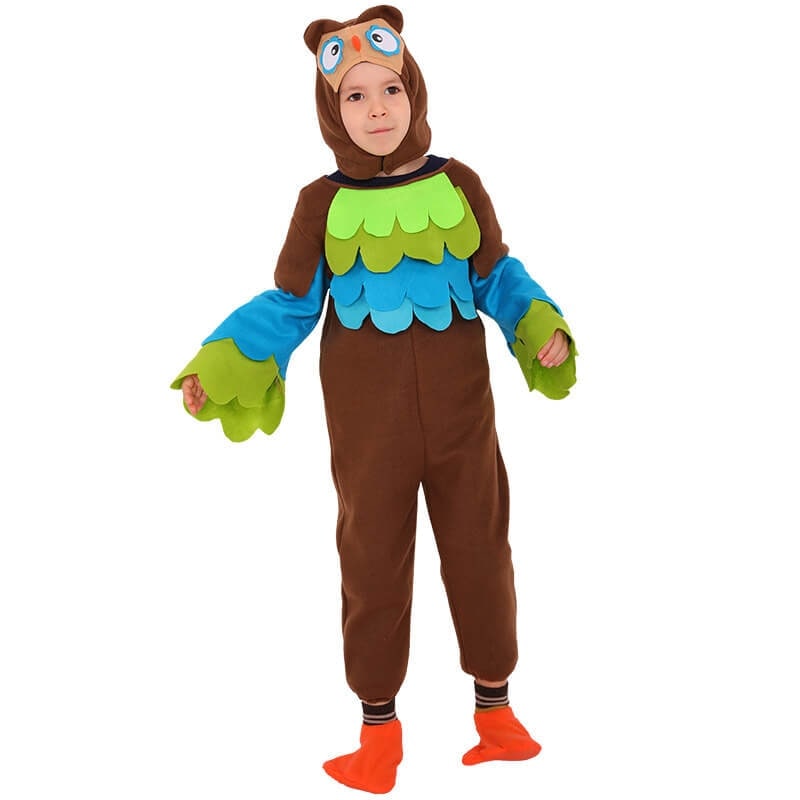 Déguisement enfant d'animal en polaire avec capuche et queue