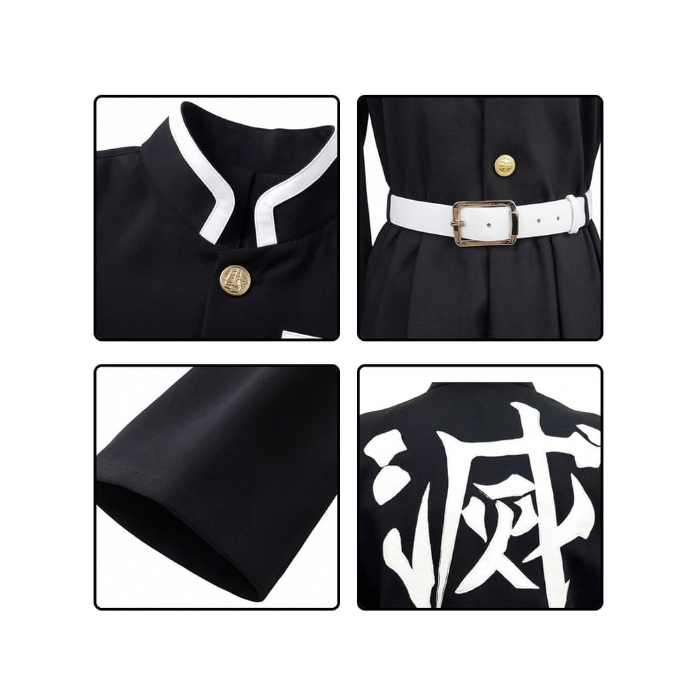 Déguisement à veste noire à col montant et pantalon ample