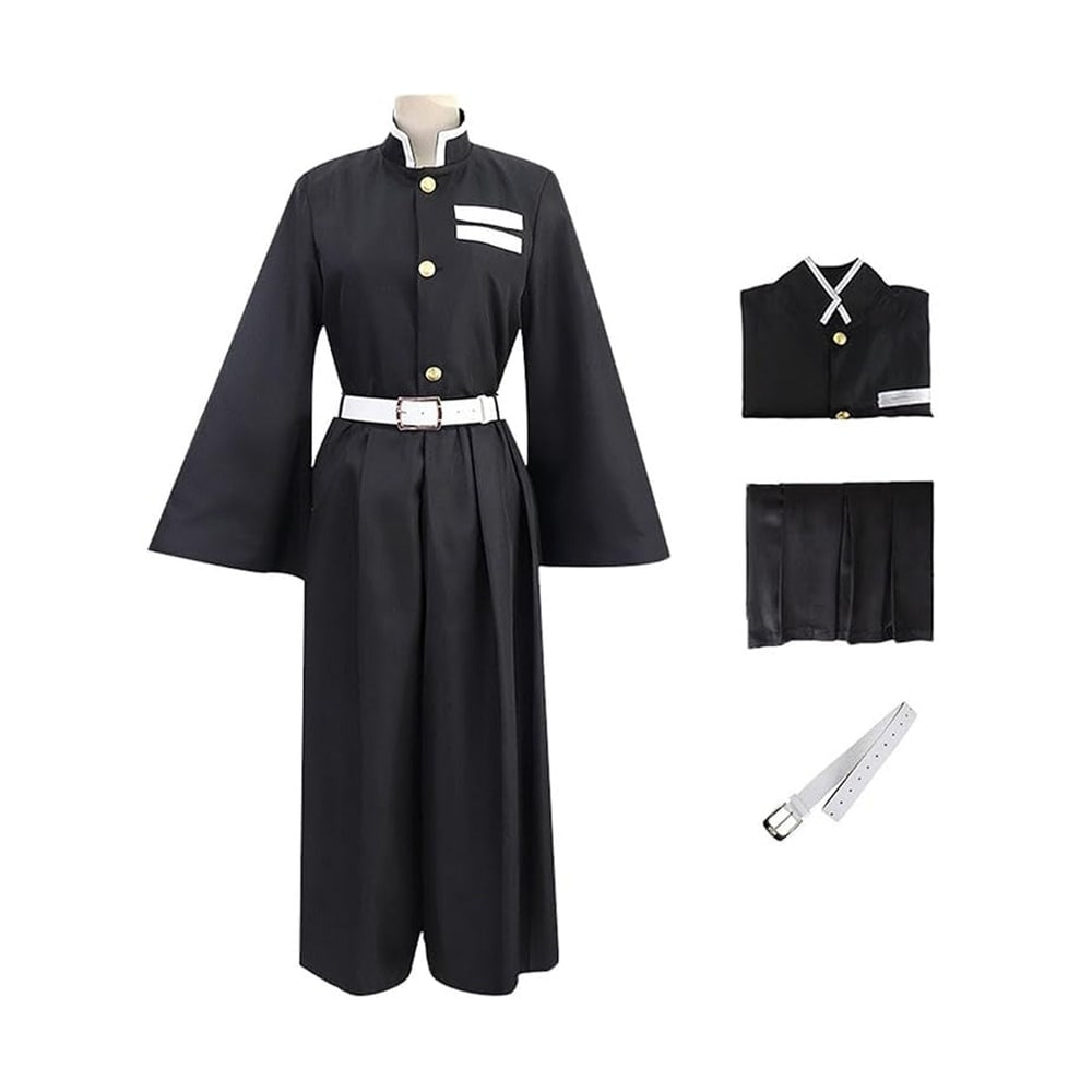 Déguisement à veste noire à col montant et pantalon ample
