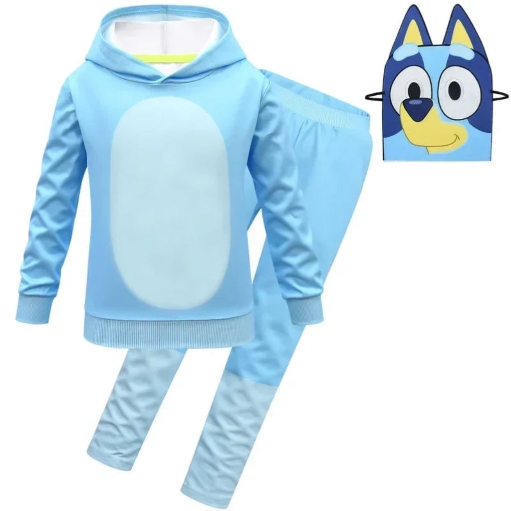 Déguisement enfant avec sweat à capuche, pantalon et masque