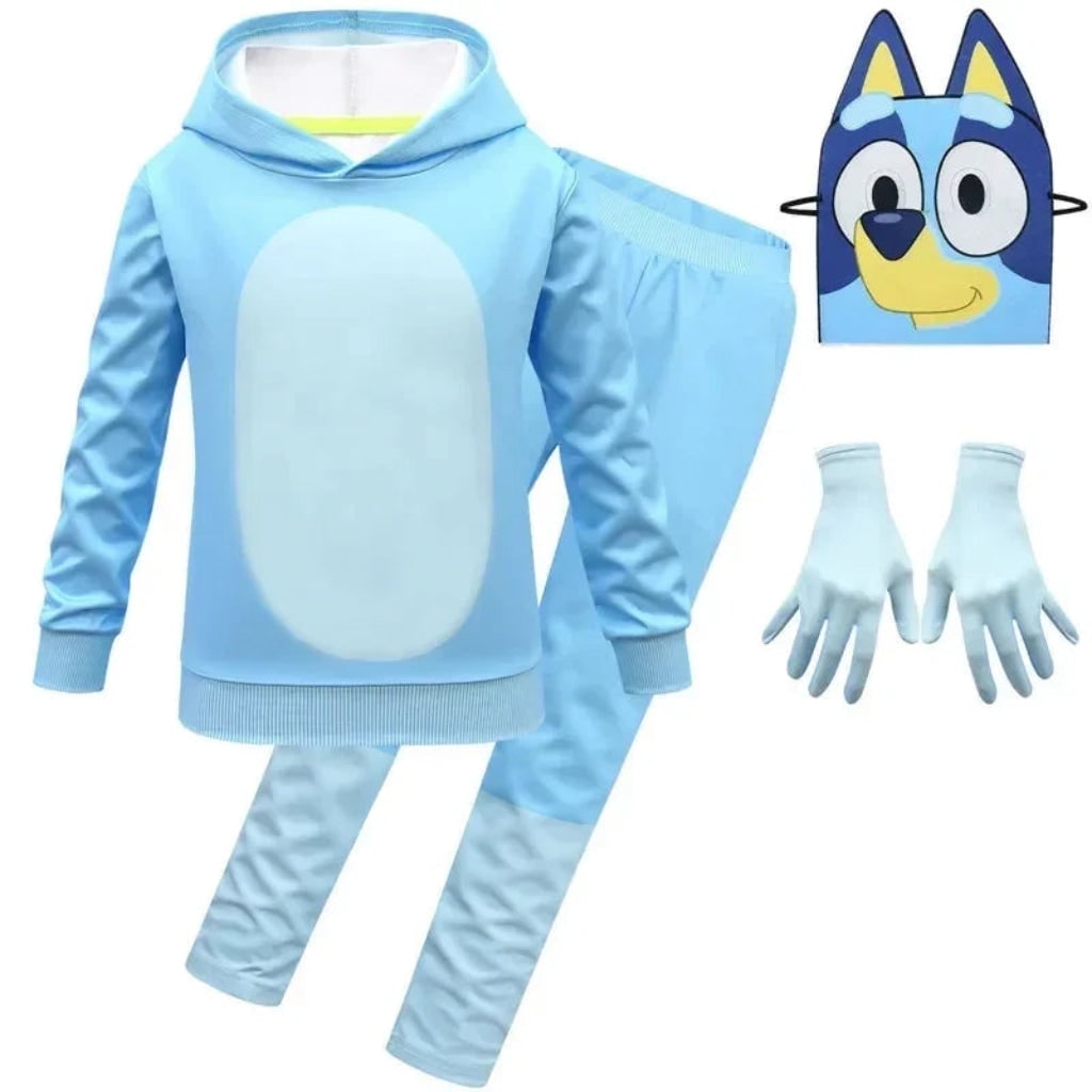 Déguisement enfant avec sweat à capuche, pantalon et masque