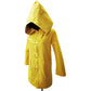 Veste de déguisement jaune à capuche et fermeture zippée
