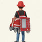 Déguisement enfant de pompier avec casque et bandes réfléchissantes