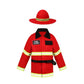 Déguisement enfant de pompier avec casque et bandes réfléchissantes