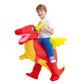 Costume enfant de dinosaure gonflable avec fausses jambes