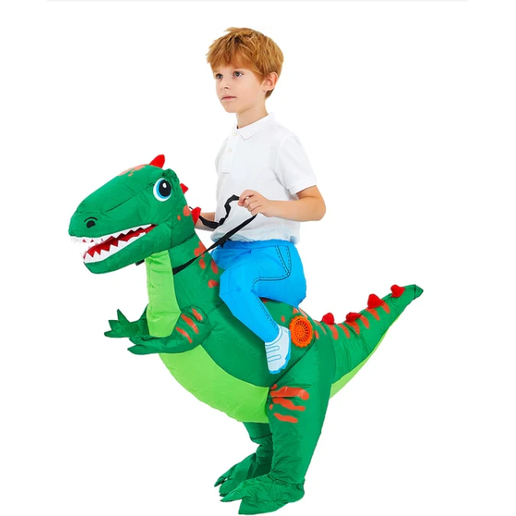 Costume enfant de dinosaure gonflable avec fausses jambes