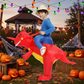 Déguisement enfant de dinosaure gonflable avec ventilateur