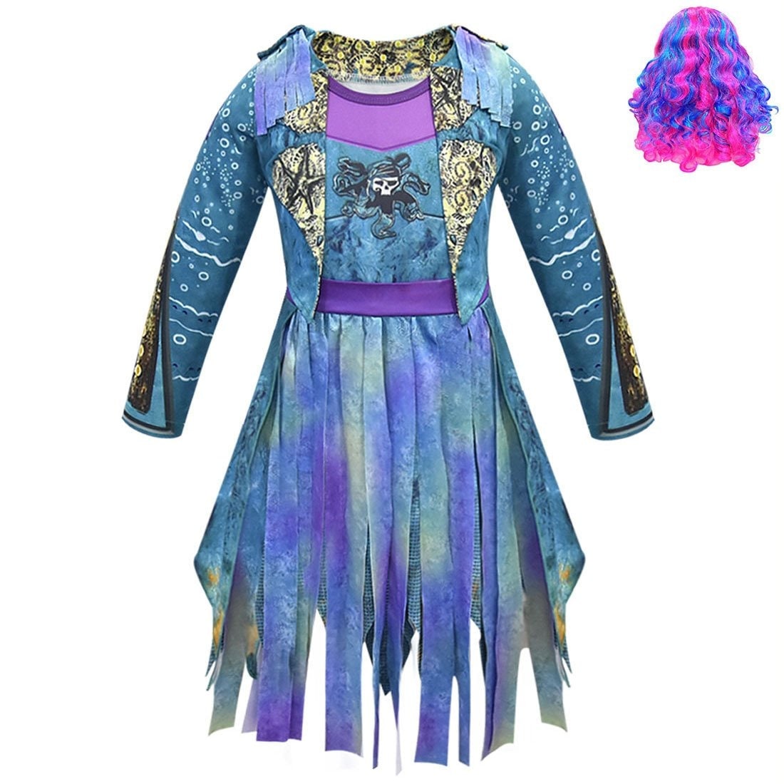 Robe de pirate enfant à motif crâne avec options accessoires