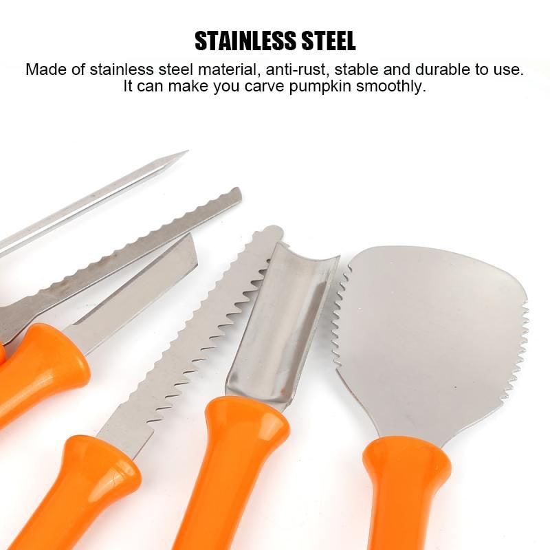 Kit de sculpture de citrouille à huit outils en acier inoxydable