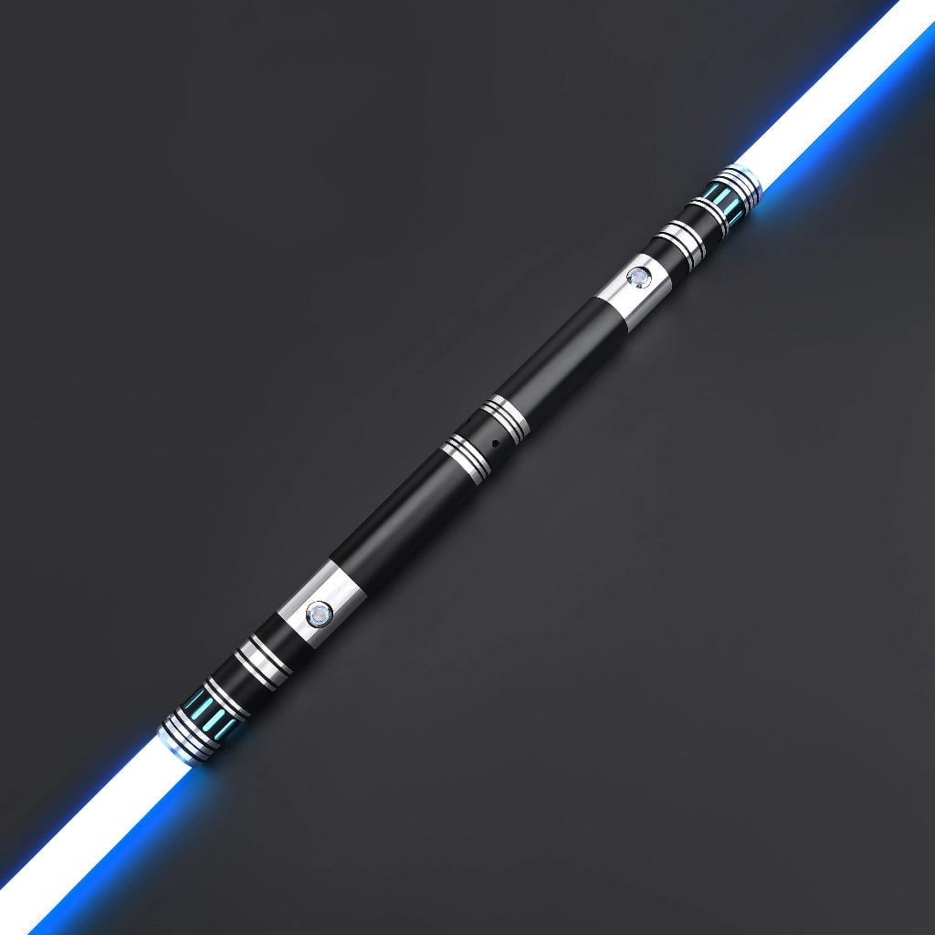 Épée de déguisement lumineuse à poignée métallique et LED RVB
