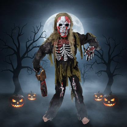 Déguisement enfant de zombie squelette à masque de crâne