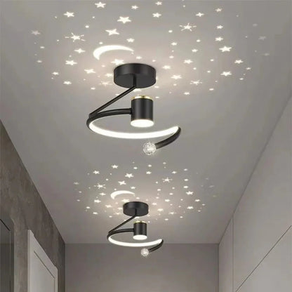 Plafonnier LED à projection d'étoiles et de lune