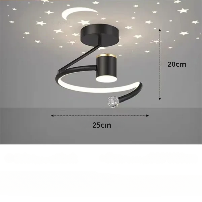 Plafonnier LED à projection d'étoiles et de lune