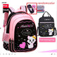Ensemble sac à dos enfant, sac repas et trousse à motif chat
