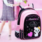 Ensemble sac à dos enfant, sac repas et trousse à motif chat