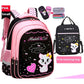 Ensemble sac à dos enfant, sac repas et trousse à motif chat