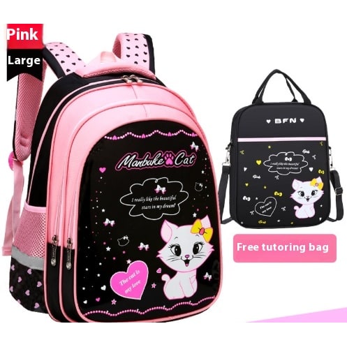 Ensemble sac à dos enfant, sac repas et trousse à motif chat