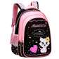 Ensemble sac à dos enfant, sac repas et trousse à motif chat