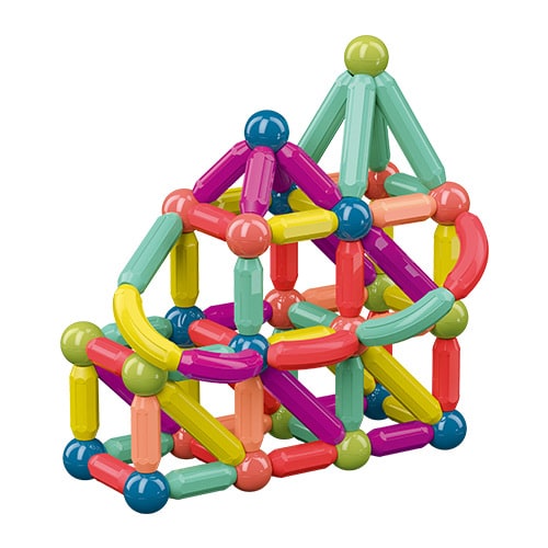 Jeu de construction magnétique à tiges et boules