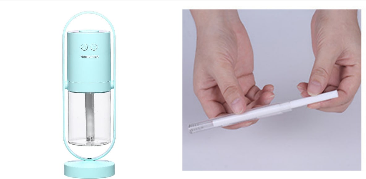 Mini humidificateur USB à projection lumineuse LED