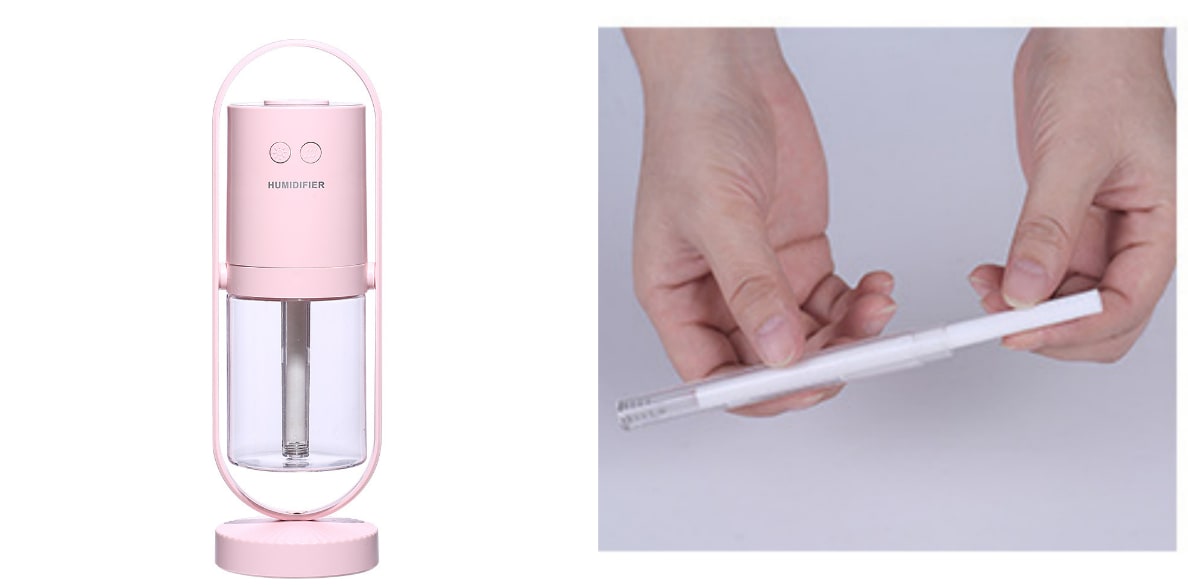 Mini humidificateur USB à projection lumineuse LED