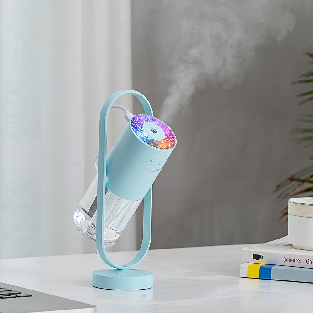 Mini humidificateur USB à projection lumineuse LED