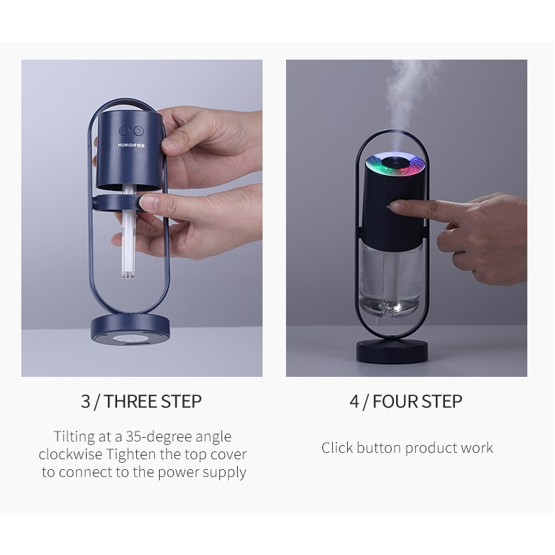 Mini humidificateur USB à projection lumineuse LED