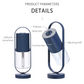Mini humidificateur USB à projection lumineuse LED
