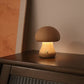 Veilleuse champignon en bois à commande tactile rechargeable