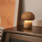 Veilleuse champignon en bois à commande tactile rechargeable