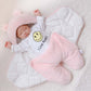Couverture bébé à capuche en flanelle doublée coton