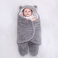 Couverture bébé à capuche en flanelle doublée coton