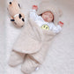 Couverture bébé à capuche en flanelle doublée coton