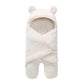 Couverture bébé à capuche en flanelle doublée coton