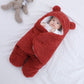 Couverture bébé à capuche en flanelle doublée coton