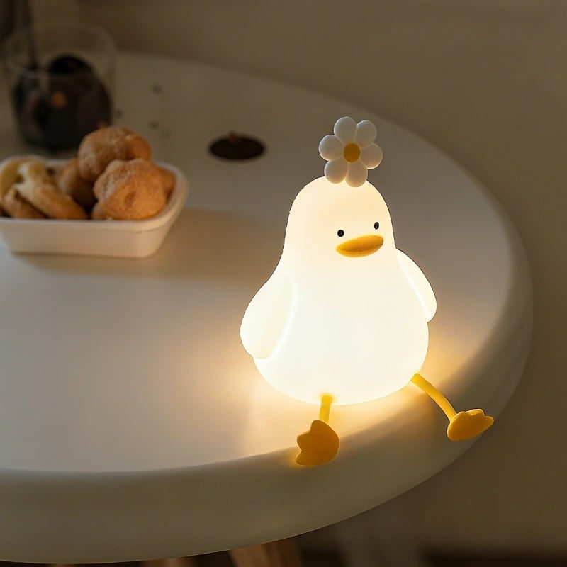 Veilleuse animale rechargeable en silicone à commande tactile