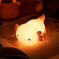Veilleuse animale rechargeable en silicone à commande tactile
