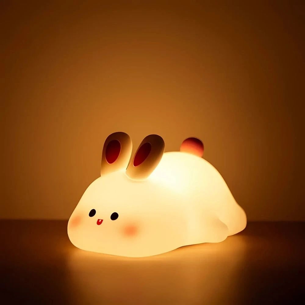 Veilleuse animale rechargeable en silicone à commande tactile