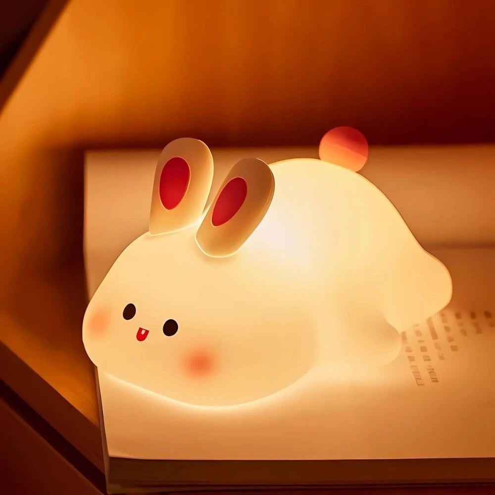 Veilleuse animale rechargeable en silicone à commande tactile