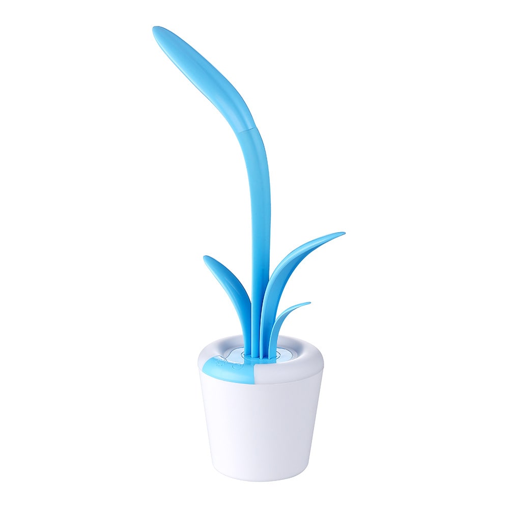 Lampe de bureau plante rechargeable à tige flexible